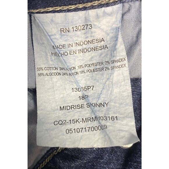 Lee Riders Curvy Fit Midrise Petite Skinny Jeans 18P Medium Wash - Picture 6 of 9